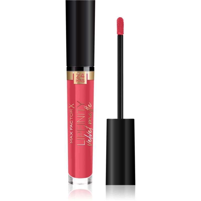 Max Factor Lipfinity Velvet Matte mattító folyékony rúzs árnyalat 025 Red Luxury 3