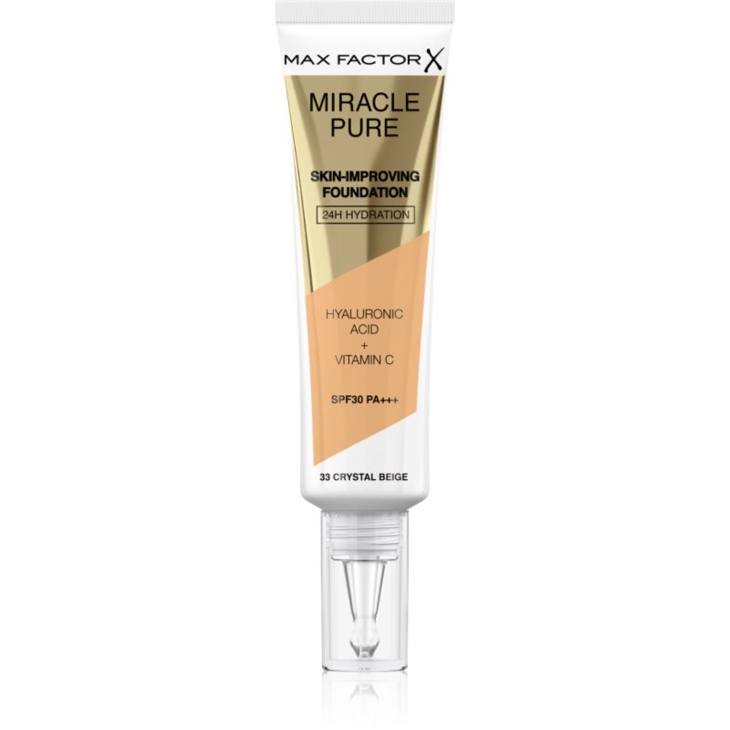 Max Factor Miracle Pure Skin tartós alapozó SPF 30 árnyalat 33 Crystal Beige 30 ml-Ár