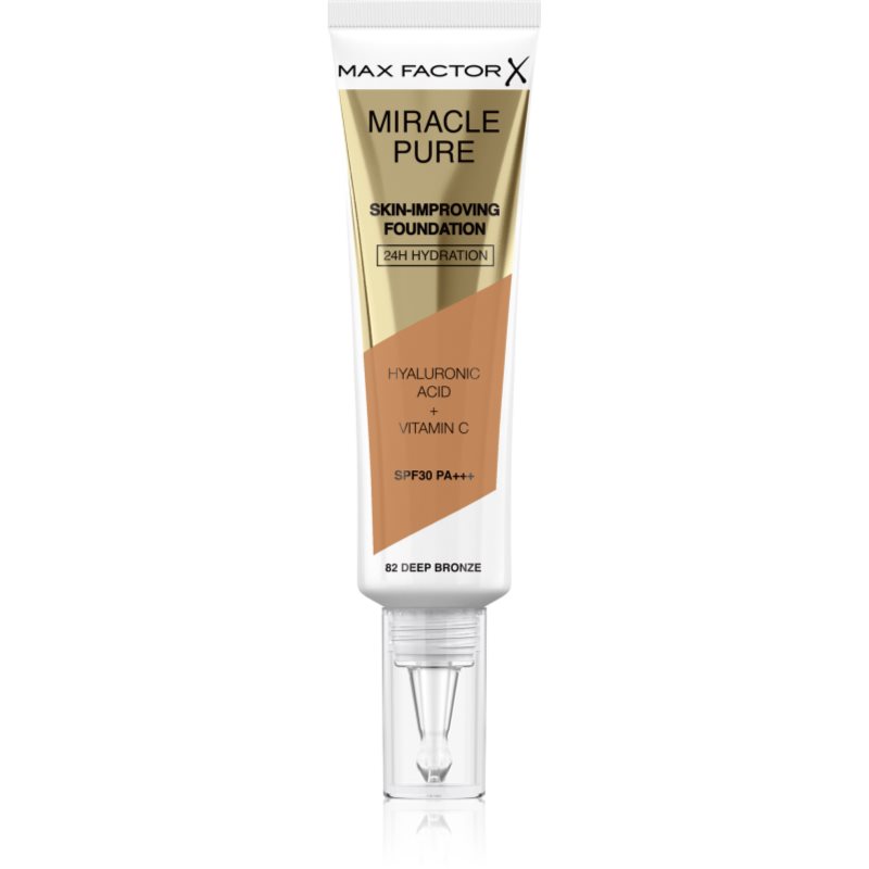 Max Factor Miracle Pure Skin tartós alapozó SPF 30 árnyalat 82 Deep Bronze 30 ml-Ár