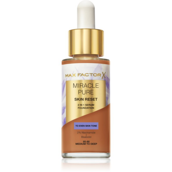 Max Factor Miracle Pure ápoló alapozó árnyalat 85-90 Medium To Deep 30 ml-Ár
