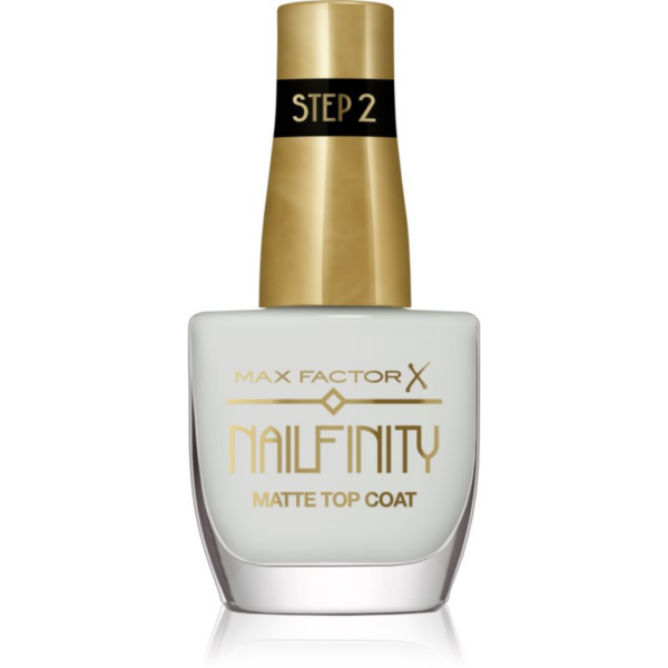 Max Factor Nailfinity Matte Top Coat zselés fedő körömlakk matt hatással árnyalat 101 Velvet Curtain 12 ml-Ár
