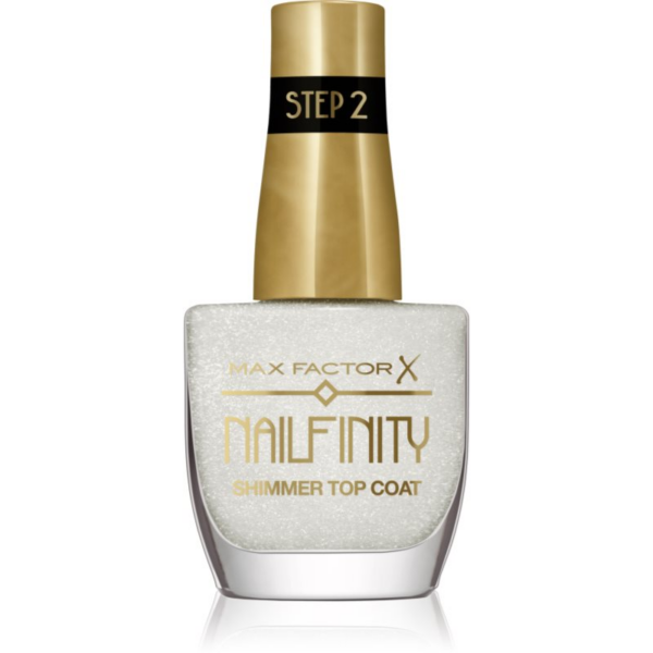 Max Factor Nailfinity Shimmer Top Coat zselés fedő körömlakk a csillogó fényért árnyalat 102 Starry Veil 12 ml-Ár