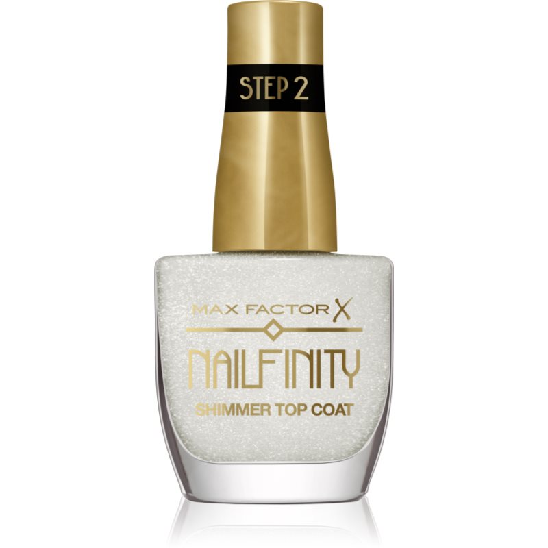 Max Factor Nailfinity Shimmer Top Coat zselés fedő körömlakk a csillogó fényért árnyalat 102 Starry Veil 12 ml-Ár