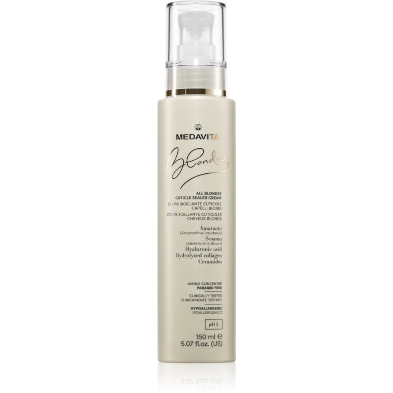 Medavita Blondie All Blondes krém a hajra és a fejbőrre Cuticle Sealer Cream 150 ml