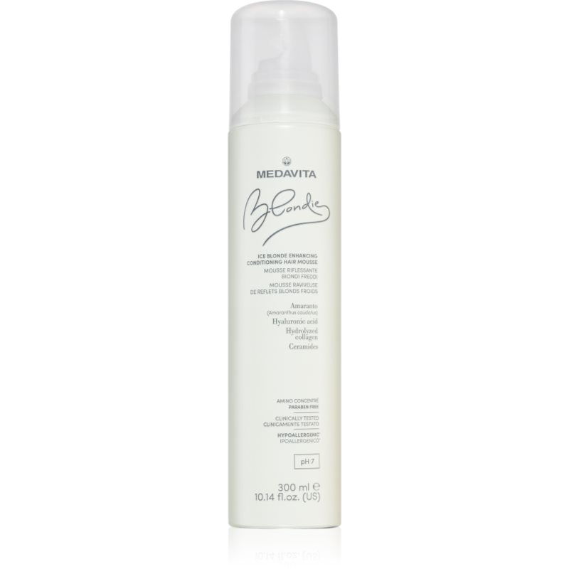 Medavita Blondie Ice Blonde Enhancing Conditioning Hair Mousse kétfázisú hab szőke hajra 300 ml-Ár