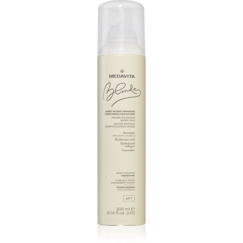 Medavita Blondie Sunset Blonde Enhancing Conditioning Hair Mouse habzó kondicionáló a szőke meleg árnyalataiért 300 ml-Ár