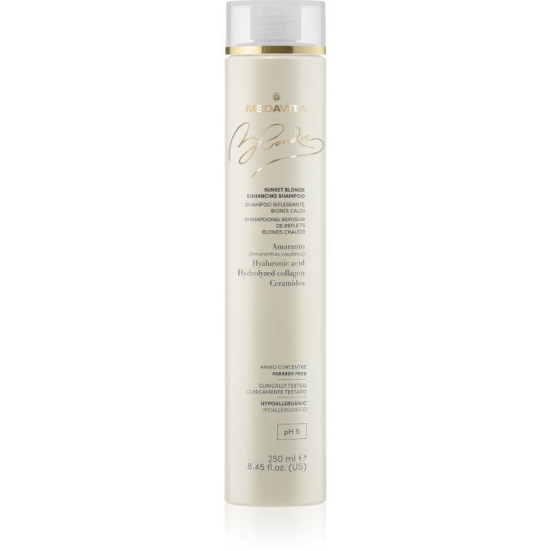 Medavita Blondie Sunset Blonde Enhancing Shampoo sampon szőke hajra a hajszín élénkítéséért 250 ml