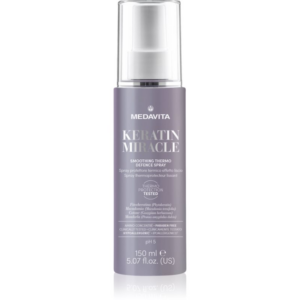Medavita Keratin Miracle Smoothing Thermo Defence Spray hővédő spray hajsütővassal és hajvasalóval kezelt hajra hajra 150 ml