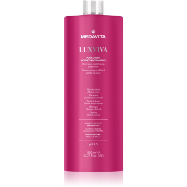 Medavita LUXVIVA Post Color Acidifying hidratáló sampon festett hajra 1250 ml