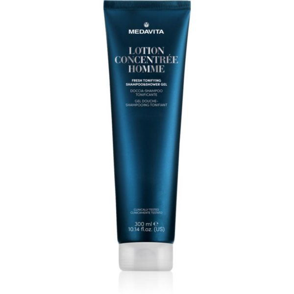 Medavita Lotion Concentree Homme Fresh Tonifying Shampoo & Shower Gel tusfürdő gél és sampon 2 in 1 300 ml