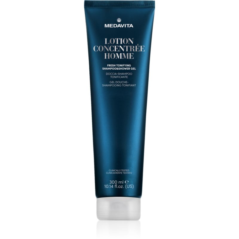 Medavita Lotion Concentree Homme Fresh Tonifying Shampoo & Shower Gel tusfürdő gél és sampon 2 in 1 300 ml