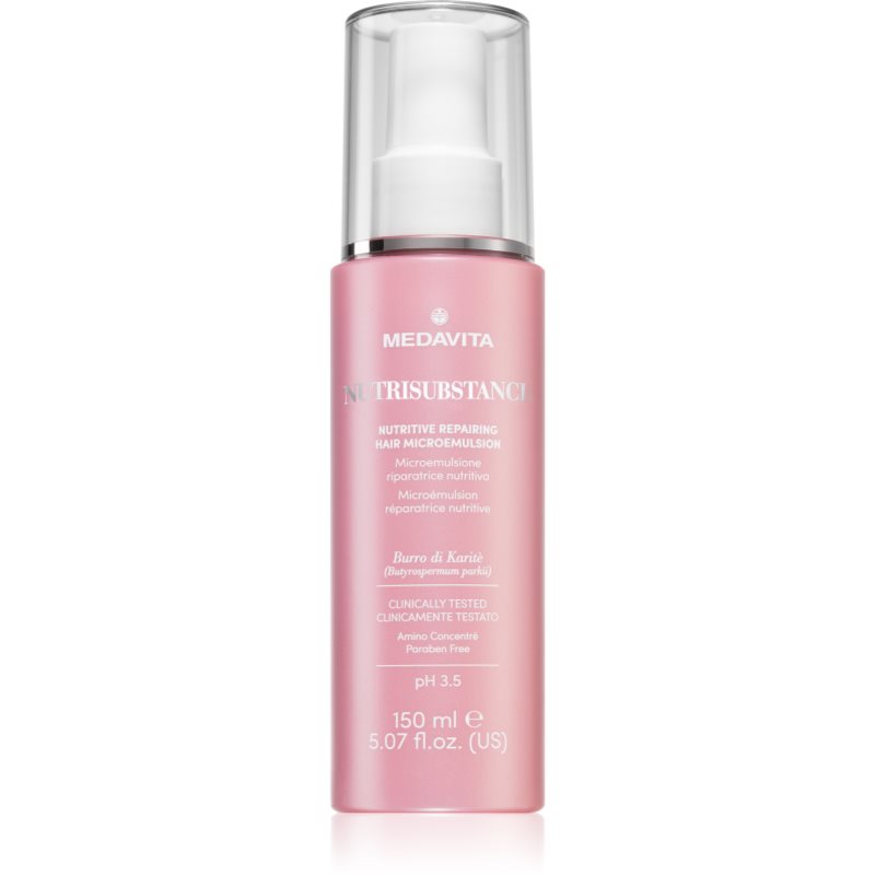 Medavita Nutrisubstance Nutritive Repairing Hair Microemulsion tápláló emulzió regeneráló hatással 150 ml-Ár