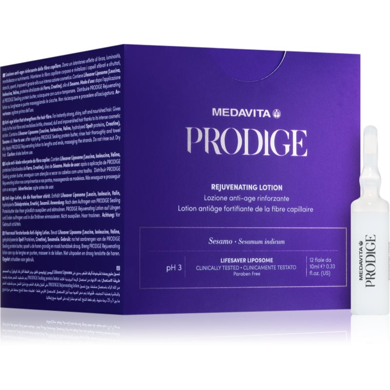 Medavita Prodige Rejuvenating Lotion öblítést nem igénylő fejbőrápolás fiatalító hatással 12x10 ml-Ár