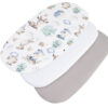 Medi Partners 3 – Pak – Fitted sheet for stroller – cotton – Deer and Hedgehog – White – Gray