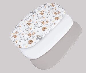 Medi Partners 3 – Pak – Fitted sheet for stroller – cotton – Jelonki – White – Gray