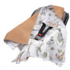 Medi Partners Baby carrier wrap – blanket with hood 85x85 cm – Waffle – Safari + brown Waffle