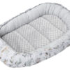 Medi Partners Baby cocoon/nest – Deer in leaves + gray Minky