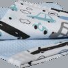 Medi Partners Blanket 75x100 cotton + cotton Waffle – Cars + blue waffle