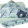 Medi Partners Blanket 75x100 cotton + cotton Waffle – Forest + mint waffle