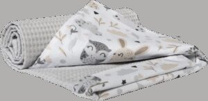 Medi Partners Blanket 75x100 cotton + cotton Waffle – Polana + gray waffle