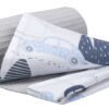 Medi Partners Blanket 75x100 cotton + cotton Waffle – Retro cars + gray Waffle