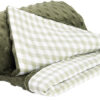 Medi Partners Blanket 75x100 cotton + minky – Checkered + green Minky
