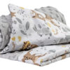 Medi Partners Blanket 75x100 cotton + minky – Jelonki + gray minky