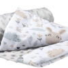 Medi Partners Blanket 75x100 cotton + minky – Polana + gray minky