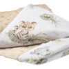 Medi Partners Blanket 75x100 cotton + minky – Safari + beige Minky