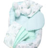 Medi Partners Cocoon in a 5-piece set (cocoon / insert / butterfly pillow / flat pillow / quilt 75x55) – Ocean + minty minky