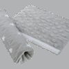 Medi Partners Cotton + minky car seat belt protector – White stars on gray + gray minky