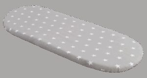 Medi Partners Fitted sheet for a stroller - cotton - White stars on gray