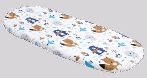 Medi Partners Fitted sheet for a stroller – cotton – Animals in the forest