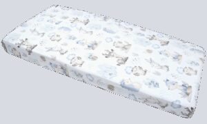 Medi Partners Fitted sheet for bed 120x60 – cotton – Deer and Hedgehog