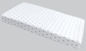Medi Partners Fitted sheet for crib 120x60 – cotton – Gray stars on white