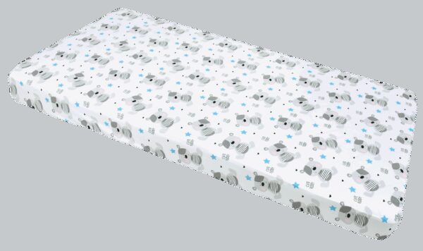 Medi Partners Fitted sheet for crib 120x60 – cotton – Teddy bear blue