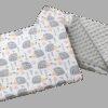 Medi Partners Quilt 55x75 + pillow 35x30 cotton + minky – Gray Hedgehogs + gray minky