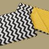 Medi Partners Quilt 55x75 + pillow 35x30 cotton + minky – Zygzag + yellow minky