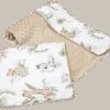 Medi Partners Quilt 75x100 + pillow 35x30 cotton + minky – Safari + beige Minky