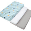 Medi Partners Set of 3 pcs. Fitted Sheet 100% Cotton Baby Bed Linen Mattress