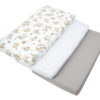 Medi Partners Set of 3 pcs. Fitted Sheet 60x120 cm 100% Cotton Baby Bed Linen Mattress