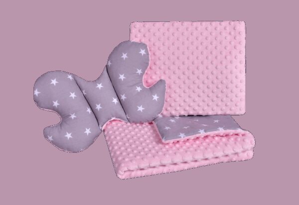 Medi Partners Set of a quilt with a pillow for a stroller