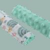 Medi Partners Stroller belt protectors (2 pcs.) cotton + minky – Hedgehogs + mint minky