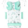 Medi Partners Stroller insert in a 4-piece set - Ocean + minty Minky