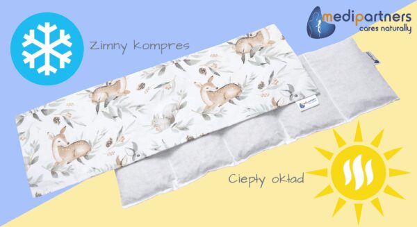 Medi Partners Thermofor with cherry seeds large 20x60 - 5 chamber - Deer in the leaves