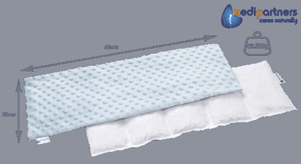 Medi Partners Thermophor with cherry seeds large 20x60 – 5 chambers Minky – Light blue