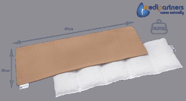 Medi Partners Thermophor with cherry seeds large 20x60 – 5 chambers Waffle – Beige