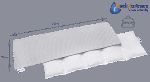 Medi Partners Thermophor with cherry seeds large 20x60 – 5 chambers Waffle – Gray