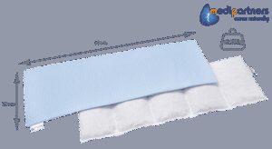 Medi Partners Thermophor with cherry seeds large 20x60 – 5 chambers Waffle – Light blue