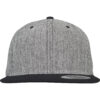 Melange Solid Snapback Black Melange/Black